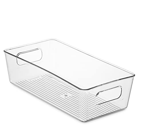 Clear Kitchen Storage Bins Set of 8 - Organize Your Pantry, Fridge, and Cabinets