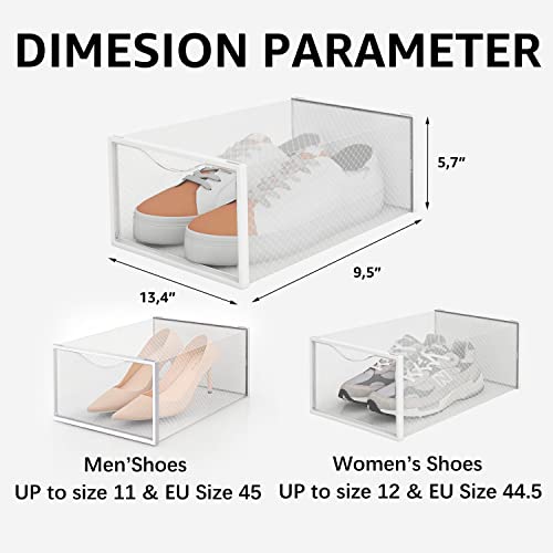 Stackable Shoe Storage Boxes for Sneakers - Set of 10