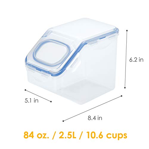 LOCK & LOCK Top-10 Snack Containers with Flip-top Lids, BPA Free, Clear View