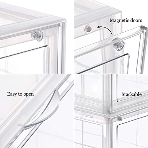 AOTENG STAR Clear Storage Box for Shoe Display - 6 Pack
