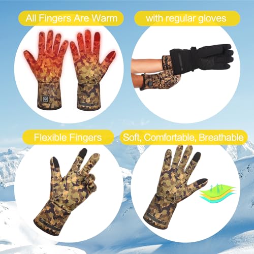 Electric Heated Glove Liners for Men and Women
