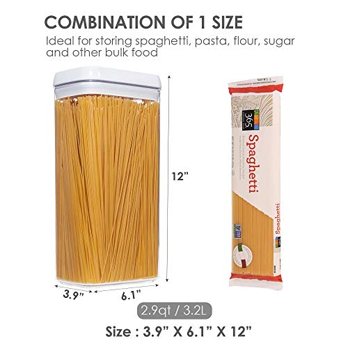 Vtopmart 4 Piece Large BPA Free Spaghetti Container Set with Labels