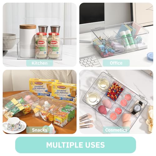 Clear Plastic Tea Bag Organizer with Lid