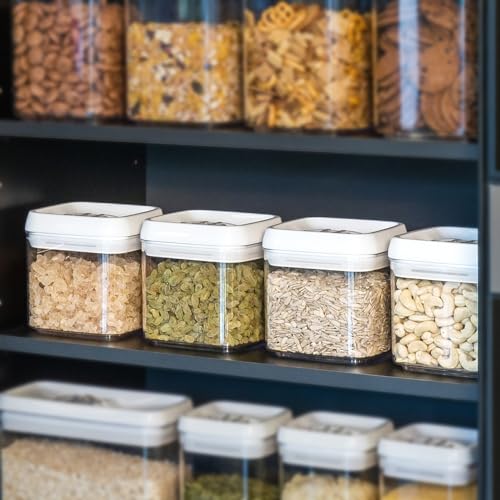Felli Flip Tite 5" Airtight Storage Container, Large Size, Stackable Organzier
