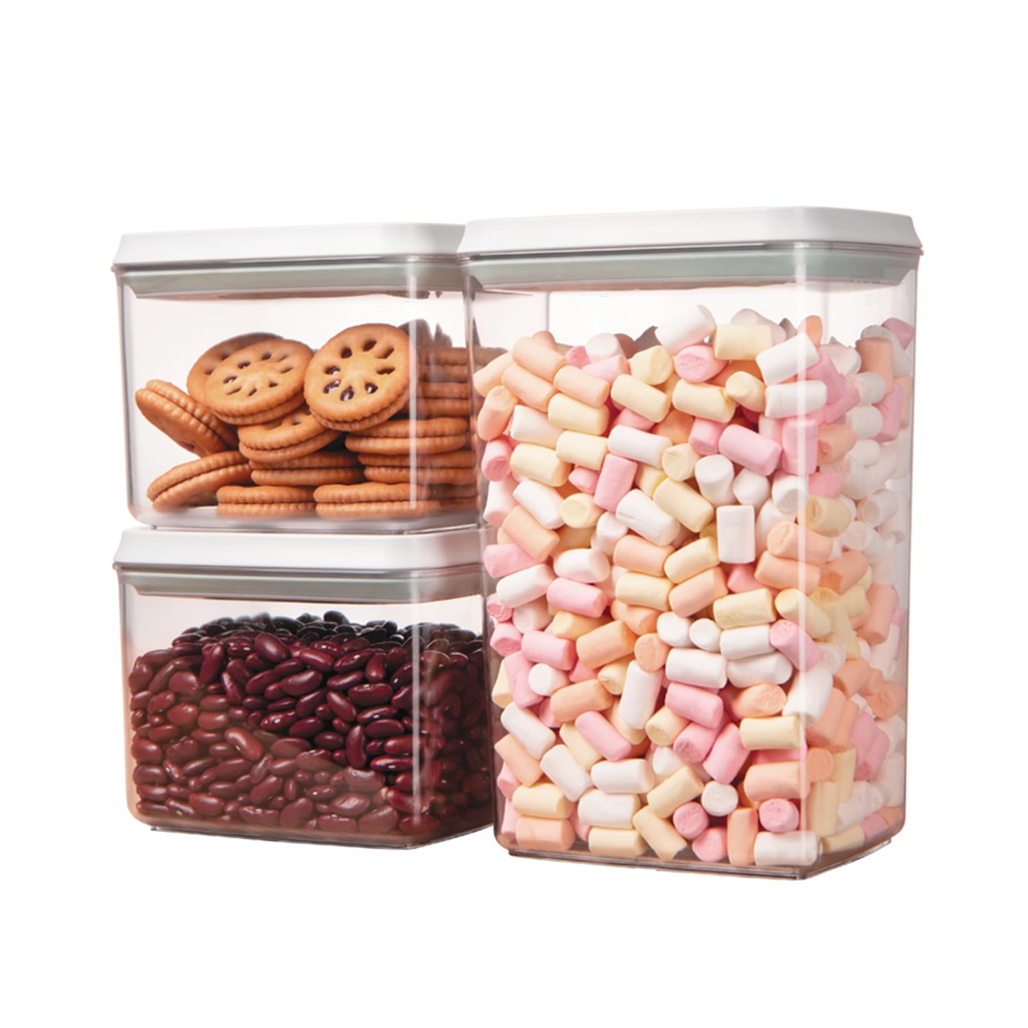 3-Piece Pop-Up BPA-Free Airtight Food Storage Container Sets
