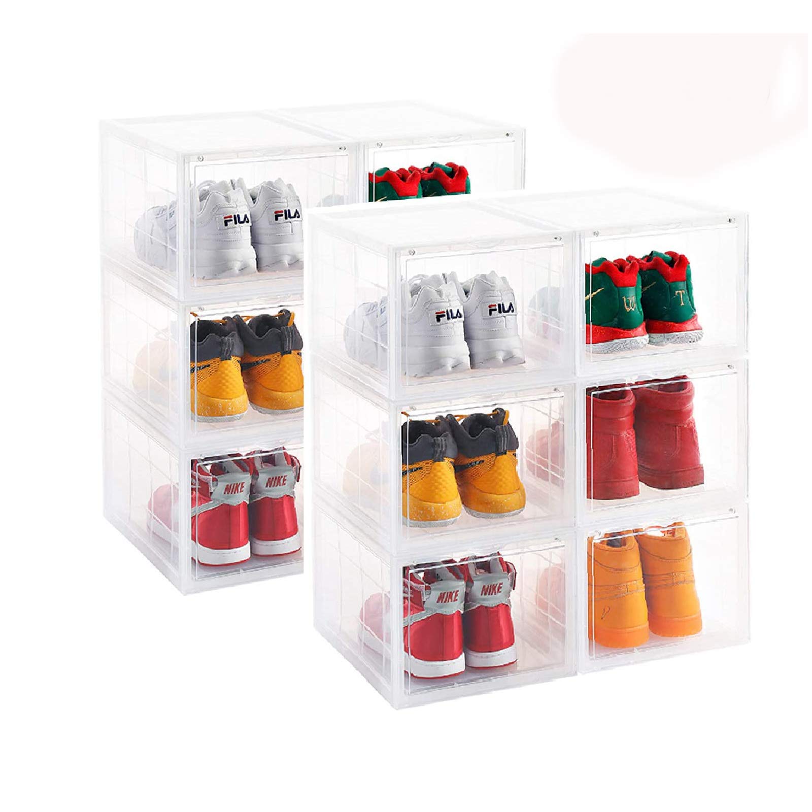 AOTENG STAR Clear Storage Box for Shoe Display - 6 Pack